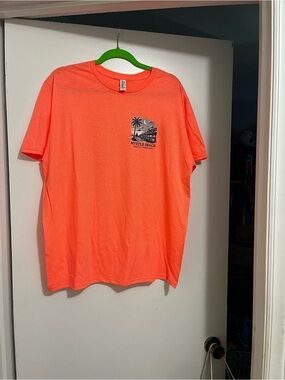 Neon Coral Graphic Tee - Myrtle Beach Woman’s  Short Sleeve Shirt Brand New